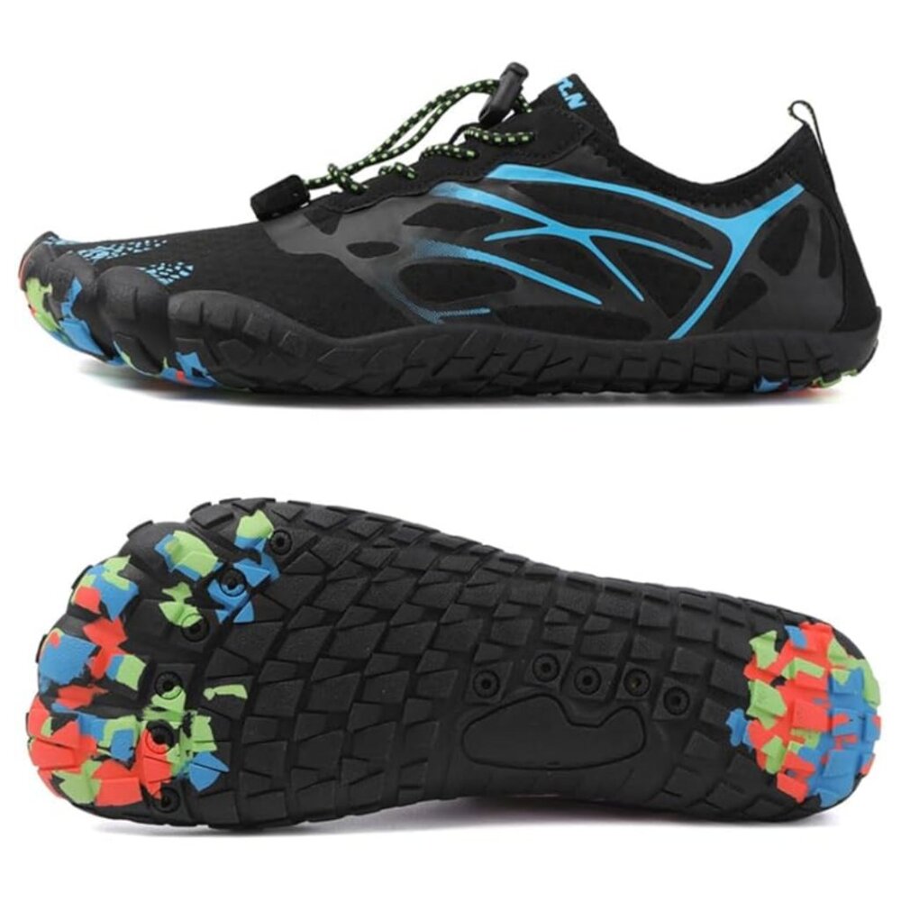 💙💖 NWT WateLves Black Barefoot Water Shoes size 48 Mens 13.5 Womens 14.5